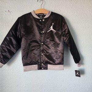 Jordan Kids Black and Gray Puffer Jacket